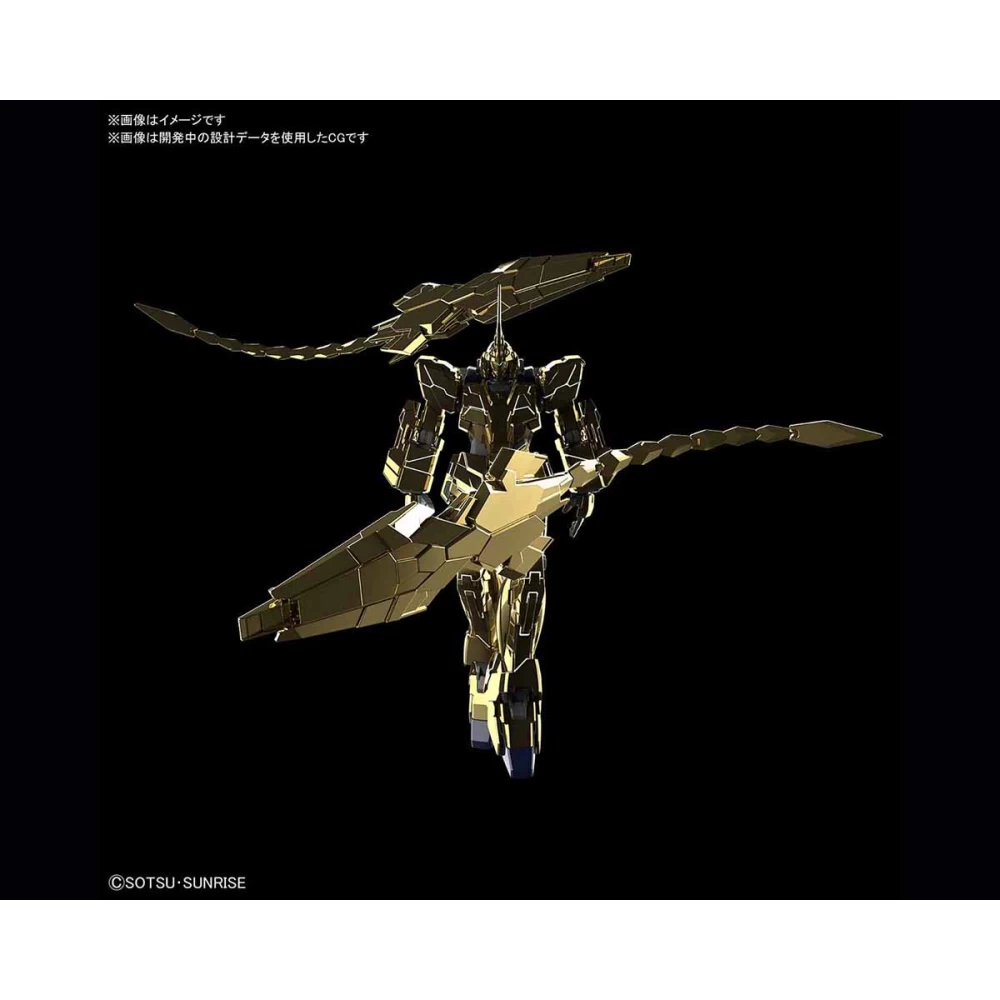 HGUC 1/144  GUNDAM PHENEX (UNICORN MODE) (NT VER.) (GOLD COATING) – Image 3