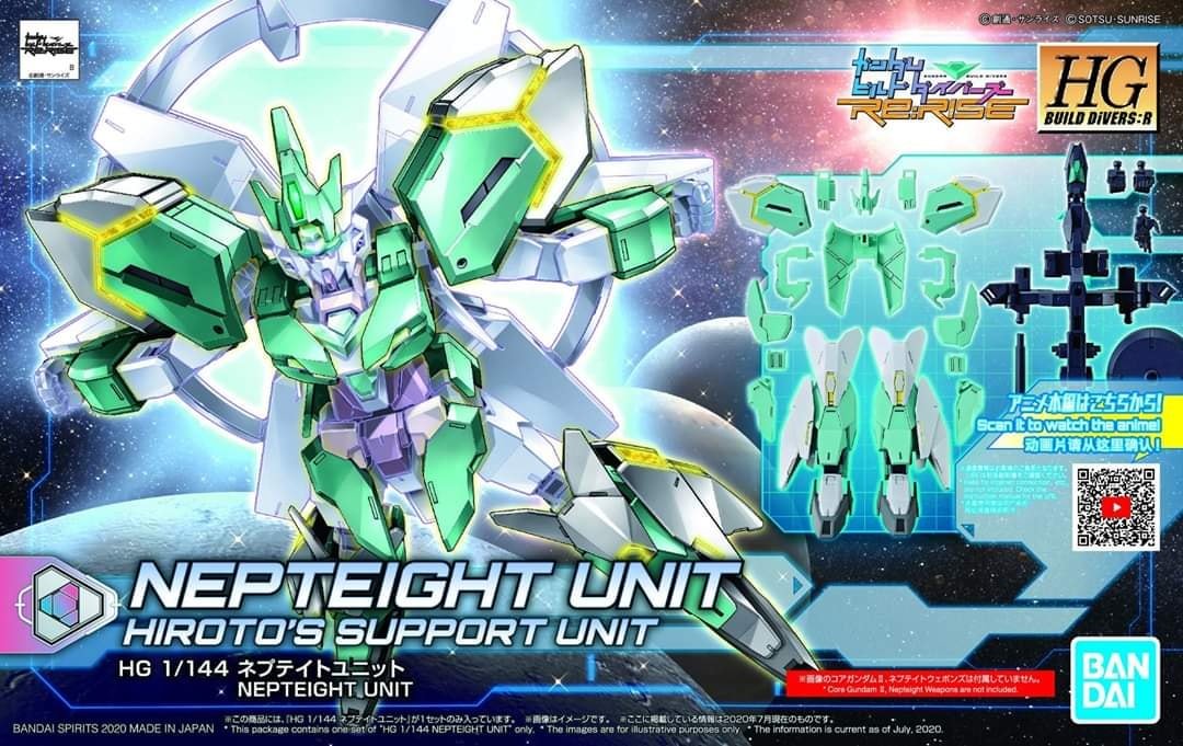 Maquette Gundam 031 Nepteight Unit Gunpla HG 1/144 13cm 
