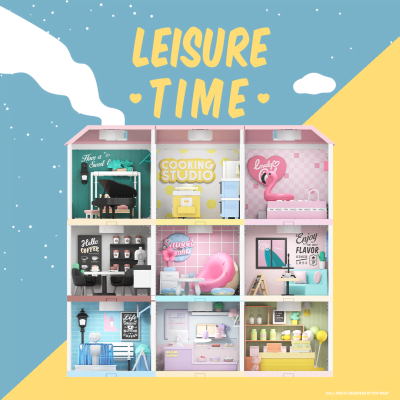 POP TOY HOUSE : LEISURE TIME : ROOF SET