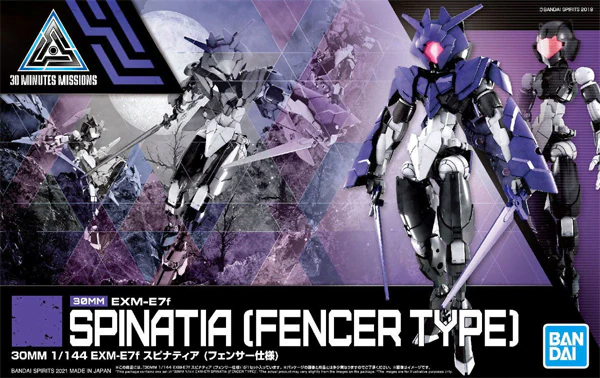 Fencer Specifications 1/144 Scale Color-Coded Plastic Model 1/144 EXM-E7f Spinnatier 