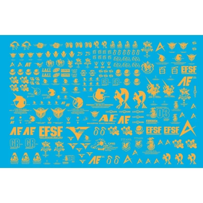 FEDERATION UNIVERSAL GOLD HOLO WATER DECAL