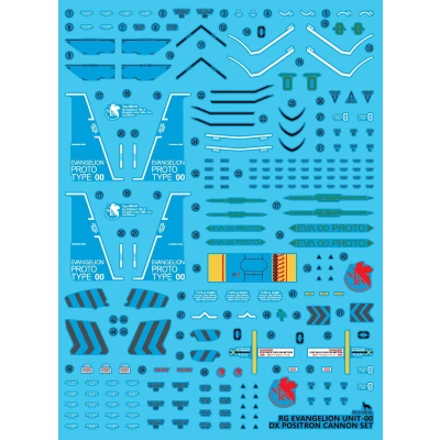 RG EVANGELION UNIT-00 DX WATER DECAL
