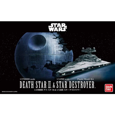 STAR WARS 1/2700000 DEATH STAR II & 1/14500 STAR DESTROYER