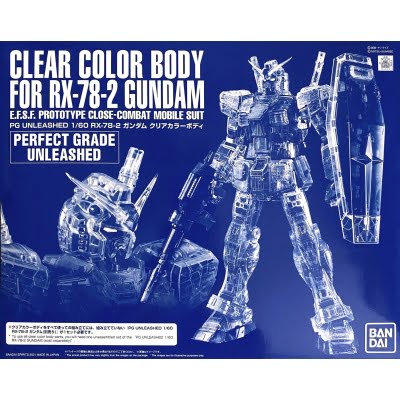 PG UNLEASHED CLEAR COLOR BODY FOR RX-78-2 GUNDAM