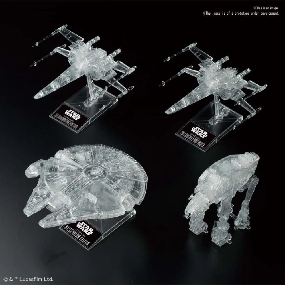 STAR WARS 1/144 & 1/350 & 1/540 STAR WARS: THE LAST JEDI CLEAR VEHICLE SET – Image 5