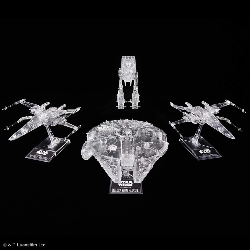STAR WARS 1/144 & 1/350 & 1/540 STAR WARS: THE LAST JEDI CLEAR VEHICLE SET – Image 4
