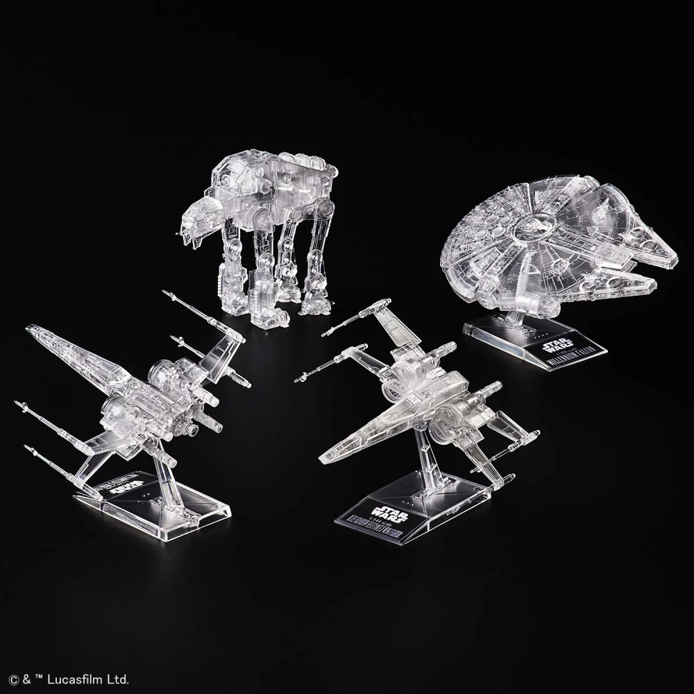 STAR WARS 1/144 & 1/350 & 1/540 STAR WARS: THE LAST JEDI CLEAR VEHICLE SET – Image 2