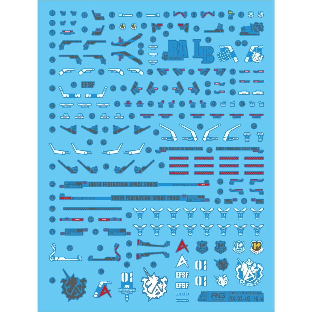 RG HI-NU GUNDAM WATER DECAL NORMAL