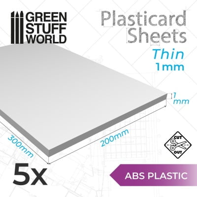 GSW: Plasticard 1 mm - x5 Sheets