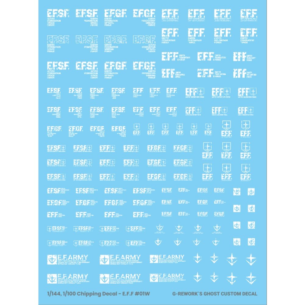 G-Rework CHIPPING DECAL - E.F.F. #01W (WHITE) (2)