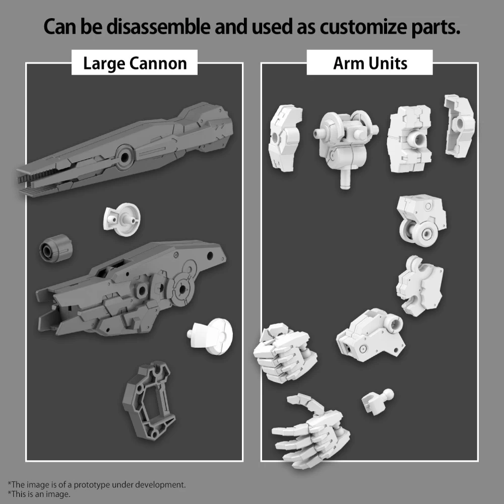 30MM 1/144 - OPTION PARTS SET 11 - LARGE CANNON & ARM UNIT