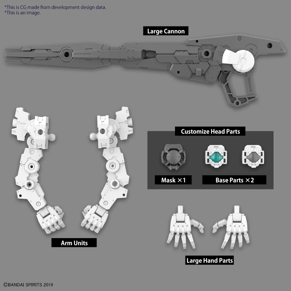 30MM 1/144 - OPTION PARTS SET 11 - LARGE CANNON & ARM UNIT