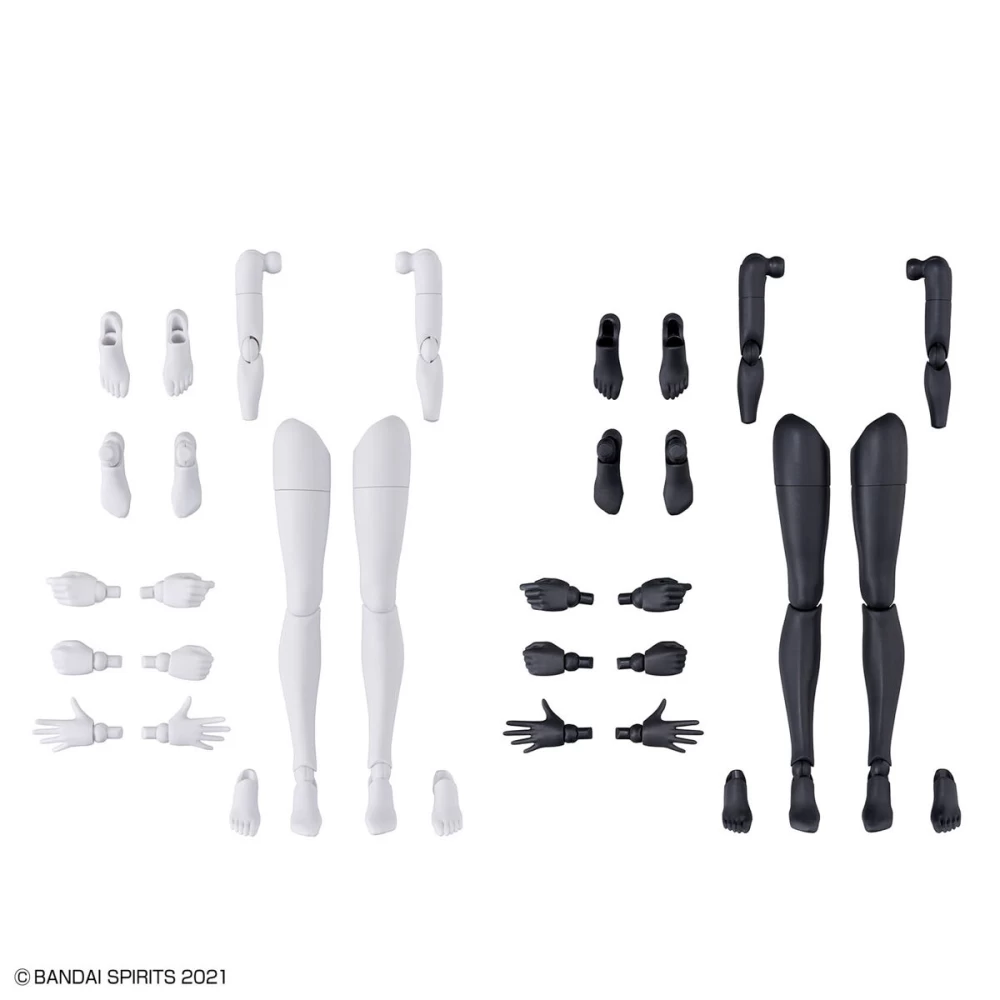 30MS OPTION BODY PARTS ARM & LEG PARTS (WHITE/BLACK)