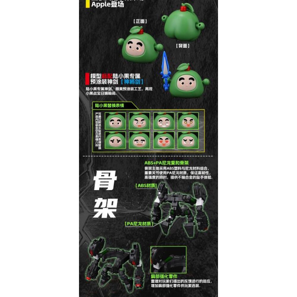 FRUITY ROBO APPLE TWINGUNS MODEL KIT – Image 6